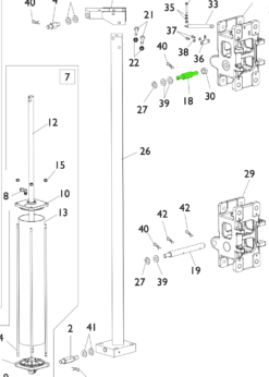 Alternative view of Pin - Bead Breaker Cylinder Support