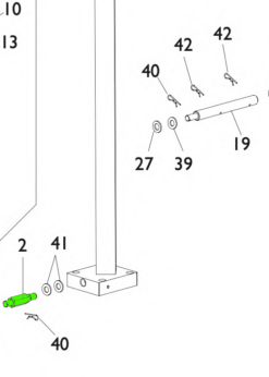 Alternative view of Pin - Bead Breaker Cylinder Support Lower