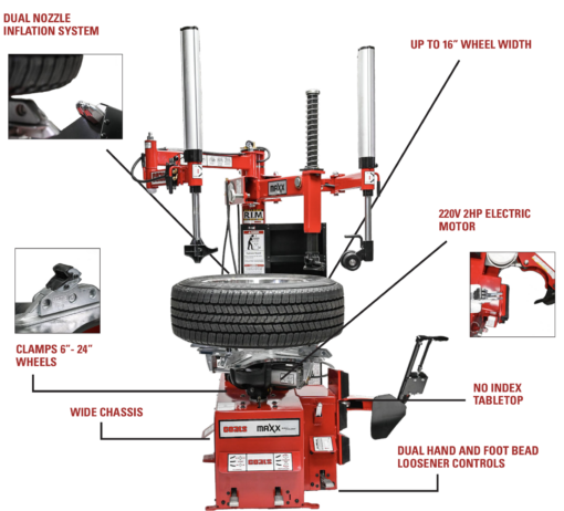 Coats® Maxx 80 Rim Clamp Tire Changer w/Robo Arm - Image 2