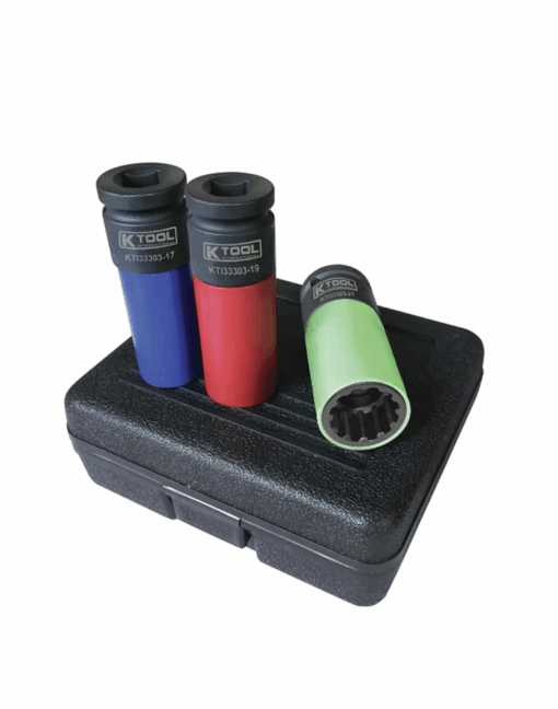 3-Pc ½” Drive Spline With Protective Sleeve Socket Set