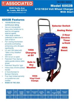 Alternative view of Heavy Duty Fleet Wheel Battery Charger with 400A Engine Start