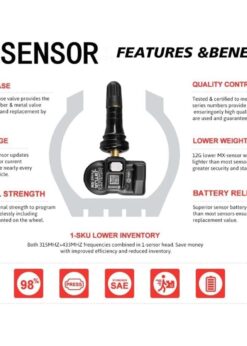Alternative view of MX-Sensor 1-Sensor Press-in Rubber Valve Stem