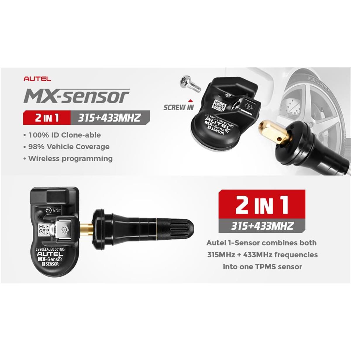 Bulk Box of (20) Individually Bagged 1-Sensors with Rubber Press-in Valve - Image 3